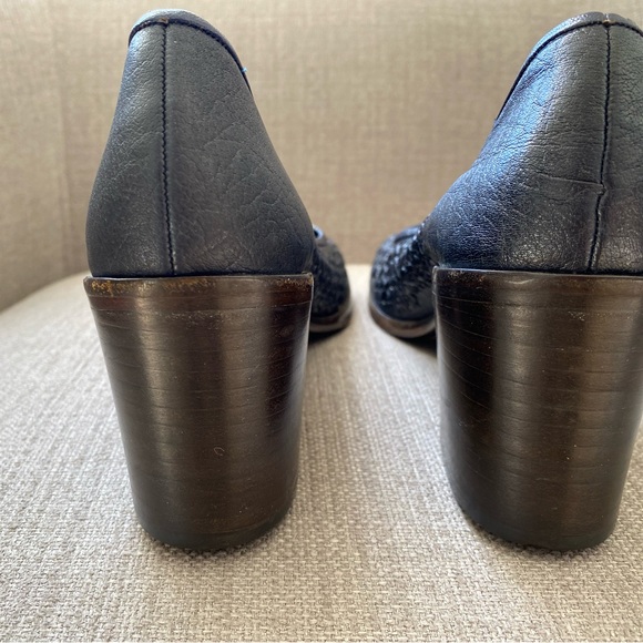 Vintage 70’s Navy Leather Famolare Italian Shoes - Picture 5 of 6